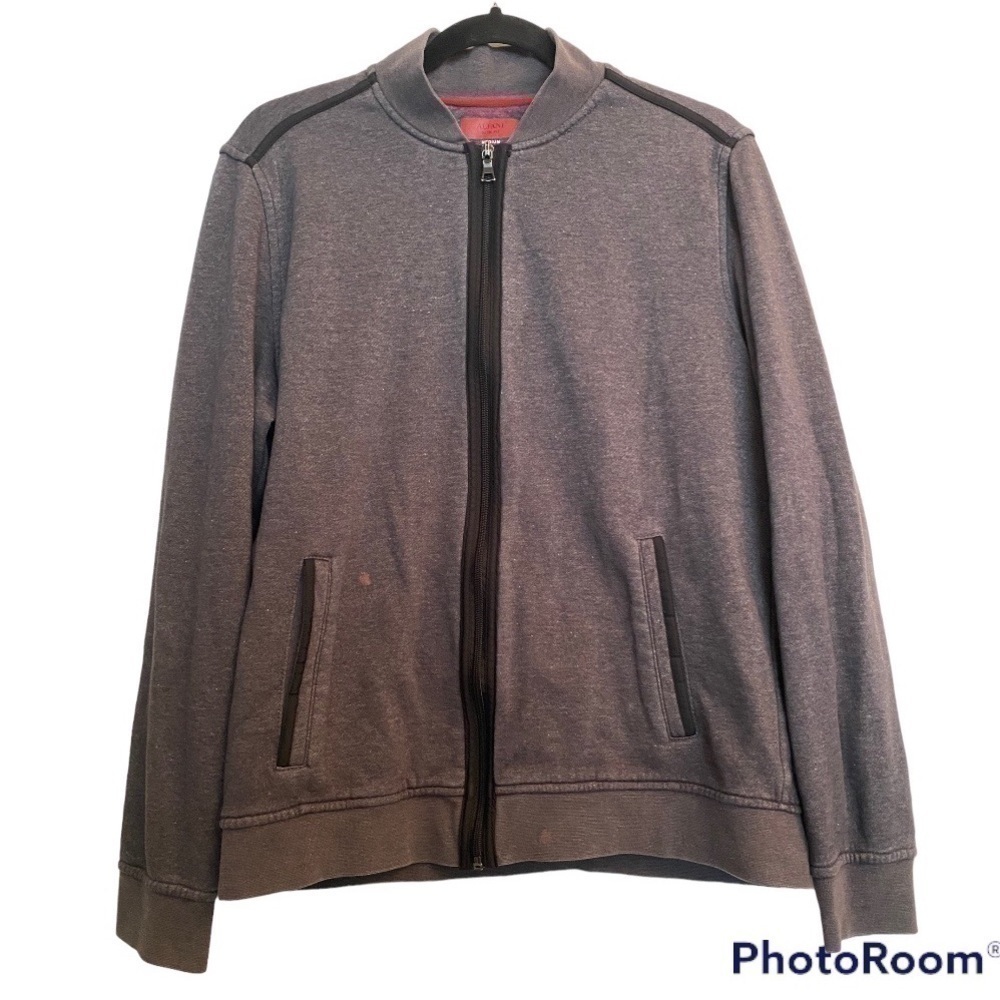 ALFANI SLIM FIT GRAY ZIP UP HOODIE SIZE MEDIUM